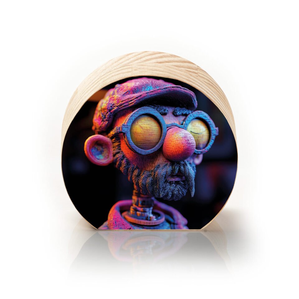 Totem Decorativo 'Pensador de Neon'
