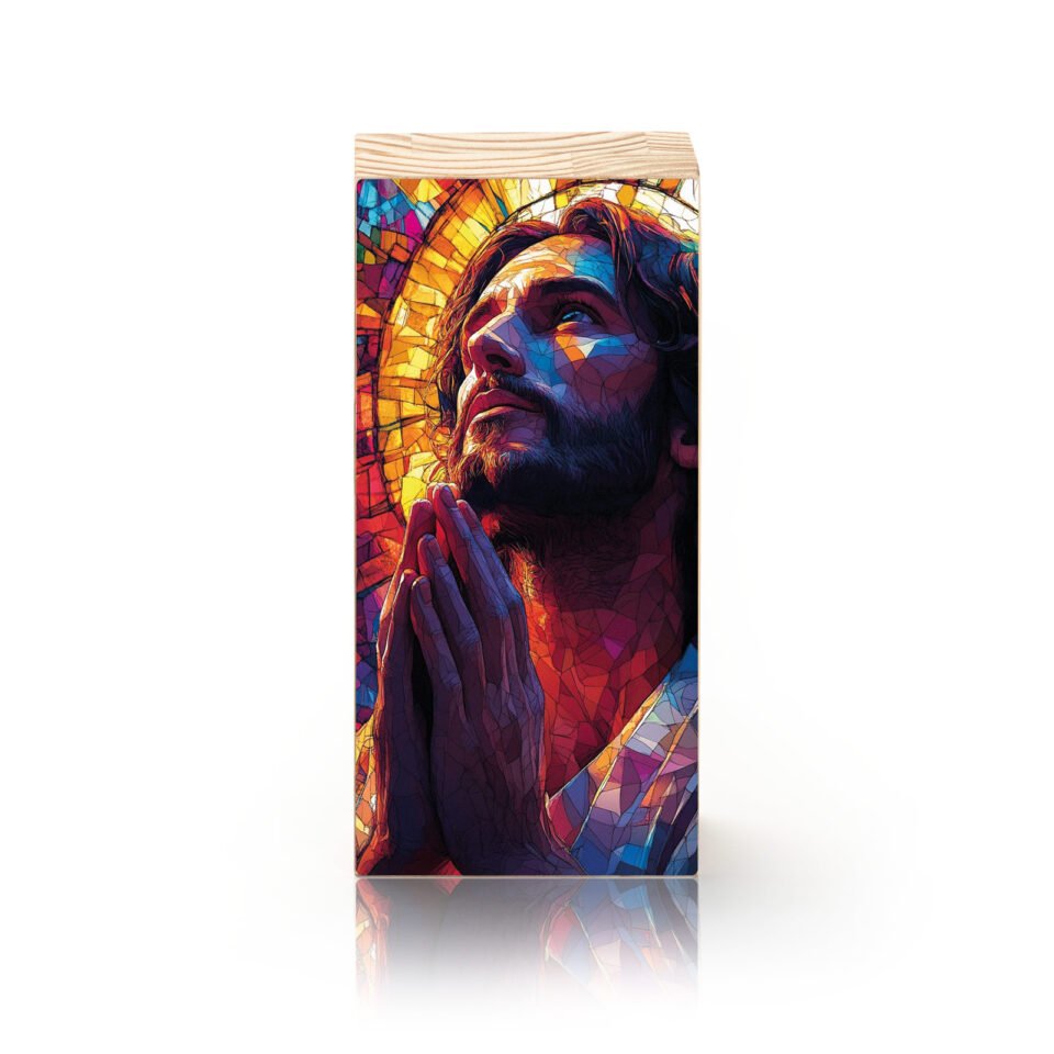 Totem Decorativo 'Rosto em Oração'